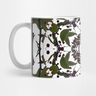 Christmas Red and Green Snowflake Textile Pattern Mug